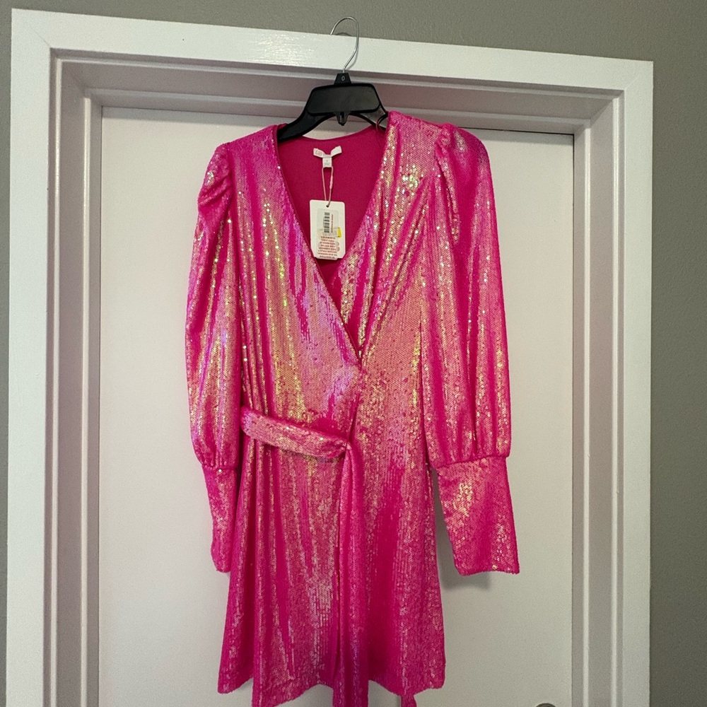Gianni Bini Pink Long Sleeve Dress